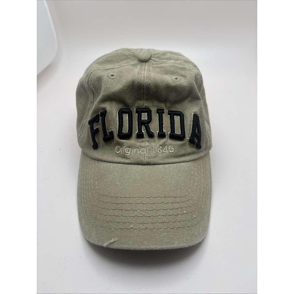 Robin Ruth Florida Original 1845 Souvenir Baseball Cap Hat Olive Green Khaki